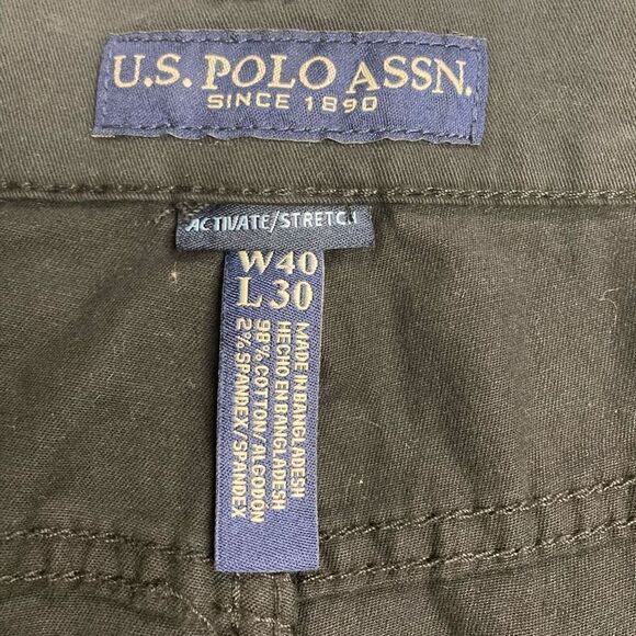 US POLO ASSN Stretch Twill 5 pocket Men’s Pants Black‎ Size 40/30 New With Tags - Picture 6 of 12